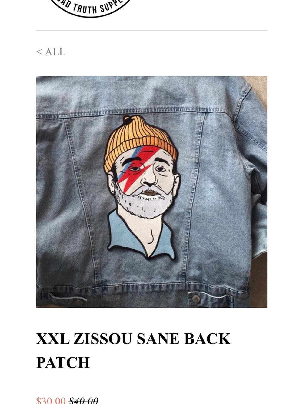 Steve Zissou David Bowie patches